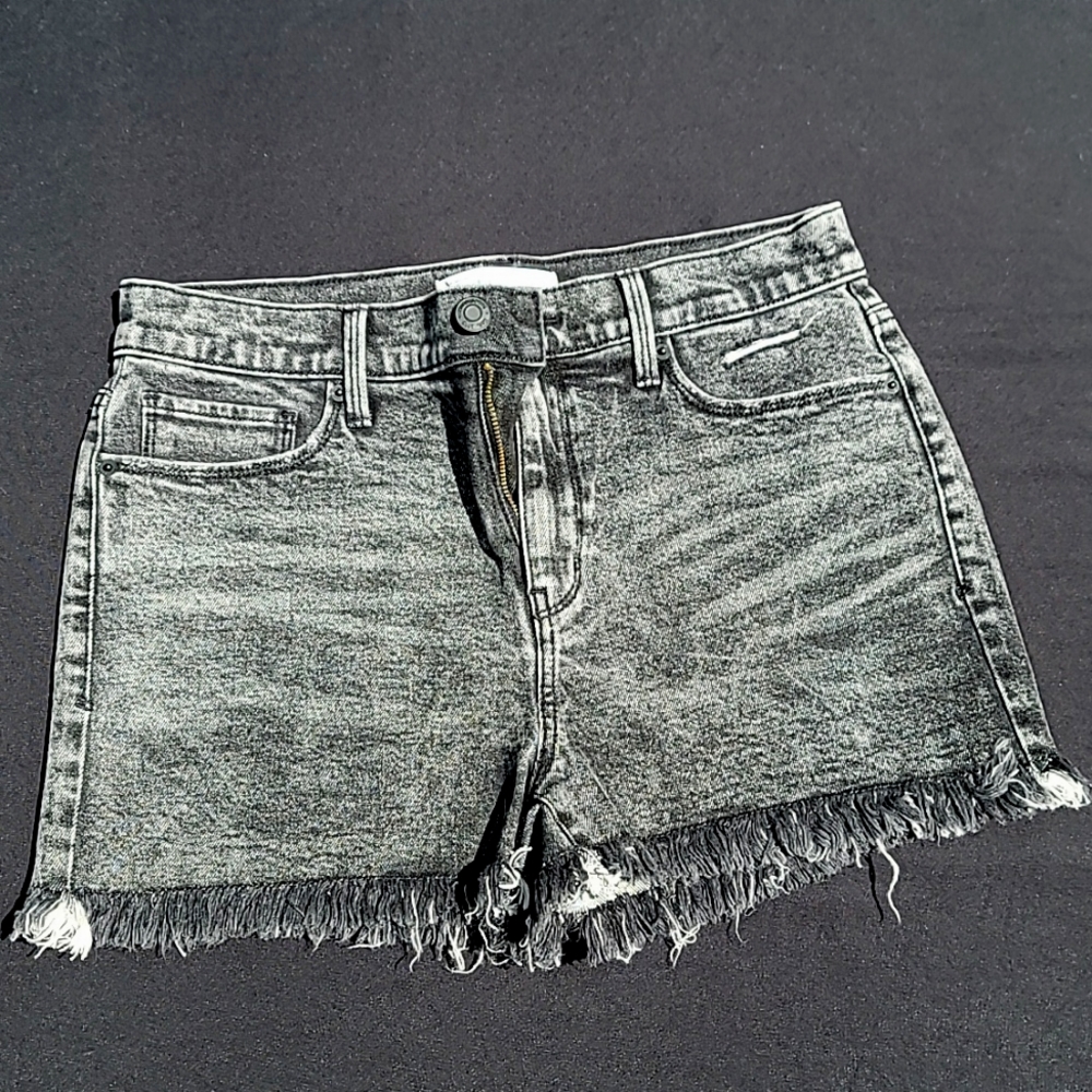 Distressed Acid Wash Shorts